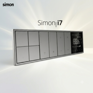 switch simon i7 push button, dimmer, thermostat
